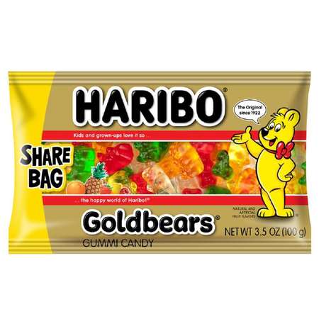 Haribo Haribo Confectionery Gummi Candy Gold-Bears Share Bag 3.5 oz., PK18 30536